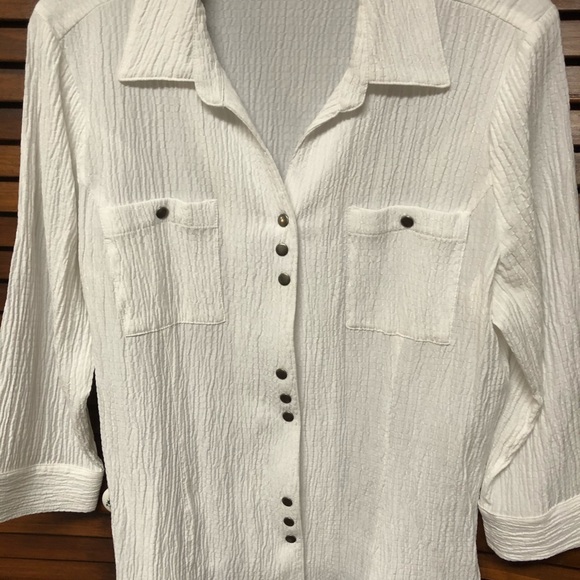 Christopher and Banks Crinkle Camp Shirt - Picture 2 of 7